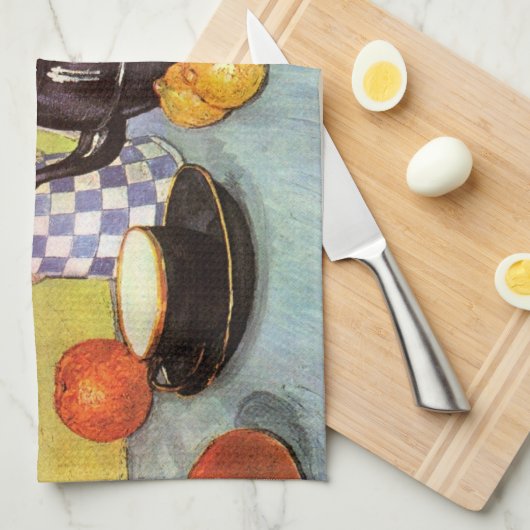 Blue Enamel Coffeepot van Vincent van Gogh Theedoek (Quarter Fold)