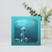 Blue Enchanted Fantasy Garden & Lijst Event Kaart (Staand voorkant)