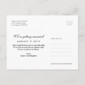 Blue Enregistrer La Date 3 Photo Carte Postale Mod (Dos)