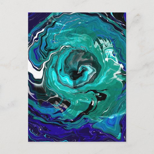 Blue Eternity | Abstracte kunst Briefkaart (Voorkant)