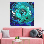 Blue Eternity | Abstracte kunst Canvas Afdruk (Insitu (Woonkamer))