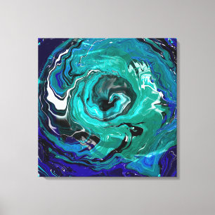 Blue Eternity   Abstracte kunst Canvas Afdruk