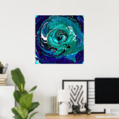 Blue Eternity | Abstracte kunst Poster (Thuiskantoor)