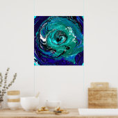 Blue Eternity | Abstracte kunst Poster (Keuken)