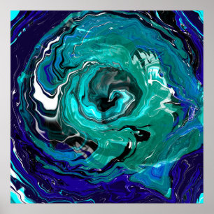 Blue Eternity Abstracte kunst Poster