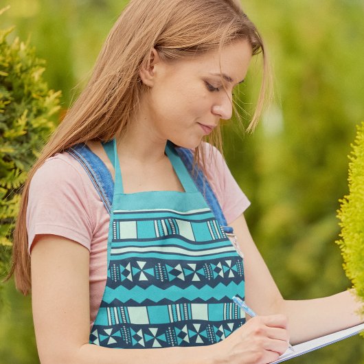 Blue Ethnic Aztec Schort