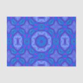 Blue Ethnic Boho Abstract Mosaic Geometric Pattern Tissuepapier (Voorkant)