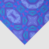 Blue Ethnic Boho Abstract Mosaic Geometric Pattern Tissuepapier (Detail)