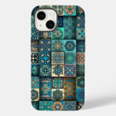 Blue Ethnic Flower Mandala | iPhone 14 Hoesje-Mate Case-Mate iPhone Case (Achterkant)
