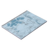 Blue Eucalyptus Foliage Moderne Carnet Mariage (Côté gauche)