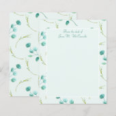 Blue Eucalyptus Personal of Business Stationery (Voorkant / Achterkant)