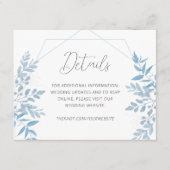 Blue Eucalyptus Weddenschap-kaart Informatiekaartje (Voorkant)
