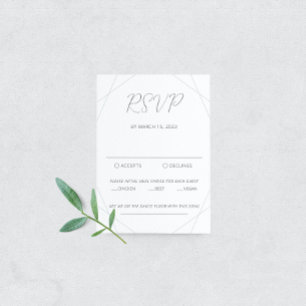 Blue Eucalyptus Wedding RSVP Card