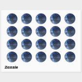 Blue Evening Enchaning Night in Paris Eiffel Tower Ronde Sticker (Vel)