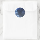 Blue Evening Enchaning Night in Paris Eiffel Tower Ronde Sticker (Tas)