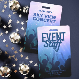 Blue Event Staff Badge voor Concert of Festival