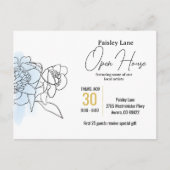 Blue Event Uitnodiging voor open huis of andere (Voorkant)