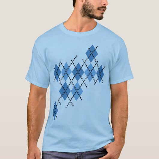 Blue Evil Argyle T-shirt (Voorkant)