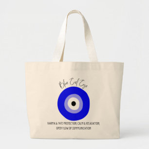 Blue Evil Eye Amulet Grote Tote Bag