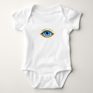 Blue Evil Eye Baby Bodysuit – Cute Protection Desi