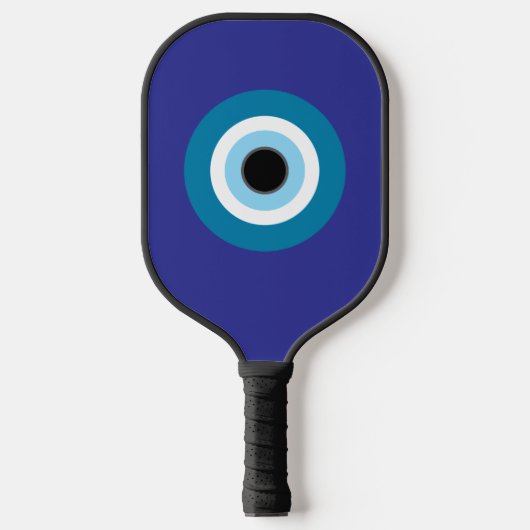 Blue Evil Eye Pickle Ball Paddle (Voorkant)