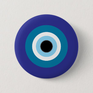 Blue Evil Eye Pin Button