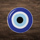 Blue Evil Eye Protection Ronde Button 3,2 Cm