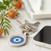 Blue Evil Eye Sleutelhanger (Zijkant)