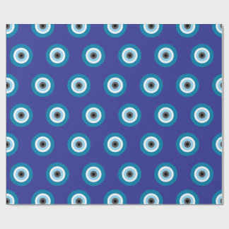 Blue Evil Eye Wrapping Paper Cadeaupapier