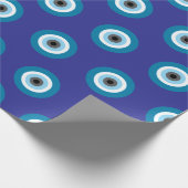 Blue Evil Eye Wrapping Paper Cadeaupapier (Hoek)