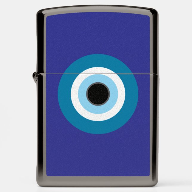 Blue Evil Eye Zippo aansteker (Front)