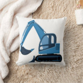 Blue Excavator Pillow Kussen (Deken)
