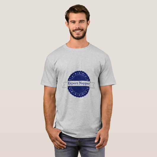 Blue Expert Napper Badge T-shirt (Voorkant volledig)