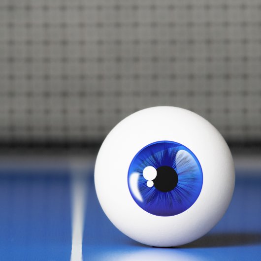 Blue Eye Ball Iris Funny Novelty Ping Ball (Net)