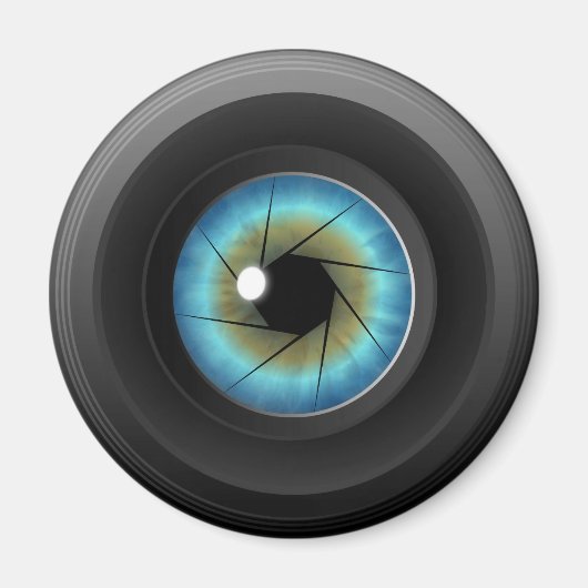 Blue Eye Camera Lens Custom Fridge Magnet Magneet (Voorkant)