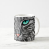 Blue Eye Cat Pet Mug Cup de café Mug (Devant droit)