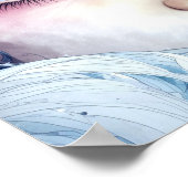 Blue Eye Close-up Fantasy Portret Poster (Hoek)