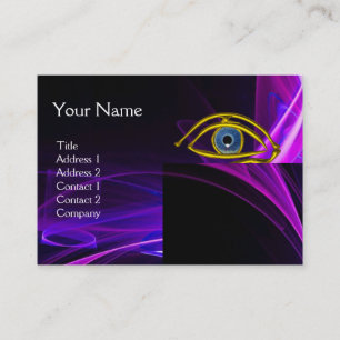 BLUE EYE Doctor, Ophthalmic, Oculist Symbol, Purpl Visitekaartje