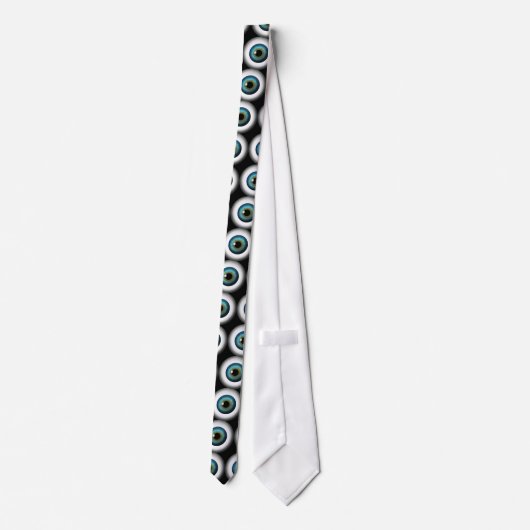 Blue Eye Eyeballs Cool Custom NeckTies Cravate noi (Dos)
