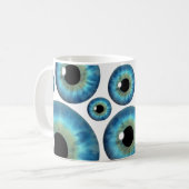 Blue Eye Iris Cool Eyeball Custom Mok (Voorkant links)