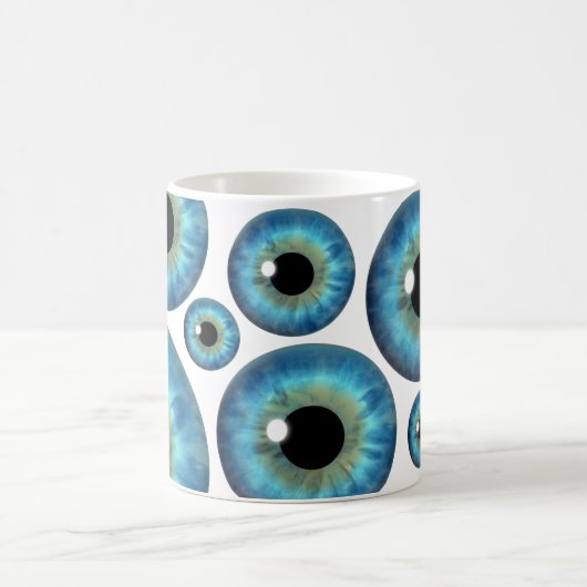 Blue Eye Iris Cool Eyeball Custom Mug (Centre)