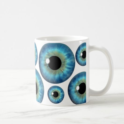 Blue Eye Iris Cool Eyeball Custom Mug (Droite)