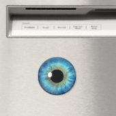 Blue Eye Iris Eyeball Cool Custom Round Magnet (In Situ (Lave-vaisselle))