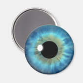 Blue Eye Iris Eyeball Cool Custom Round Magnet Magneet (Voorkant / Achterkant)
