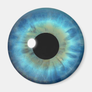 Blue Eye Iris Eyeball Cool Custom Round Magnet Magneet