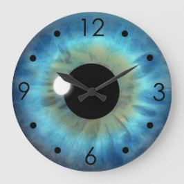 Blue Eye Iris Eyeball Custom Large  Grote Klok