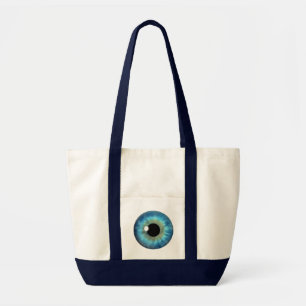 Blue Eye Iris Impulse Cool Custom Canvas tassen