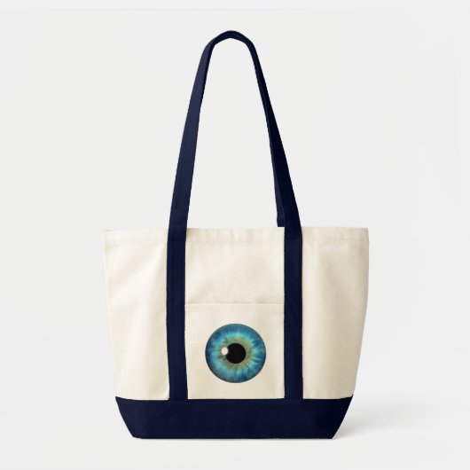 Blue Eye Iris Impulse Cool Custom Canvas tassen (Voorkant)