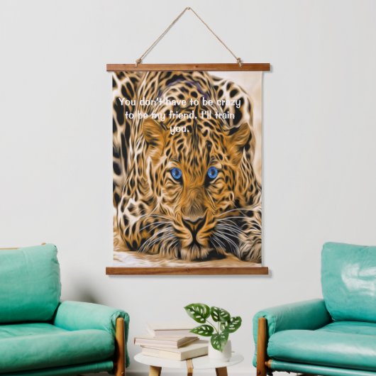 Blue Eye Leopard Hangend Wandkleed (Woonkamer)