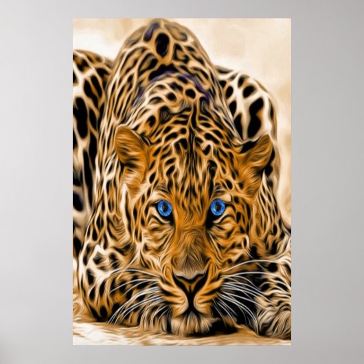 Blue Eye Leopard Poster (Voorkant)